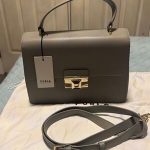 Furla Elegant Gray Satchel